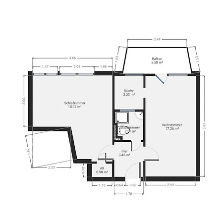 2-zimmer Apartment